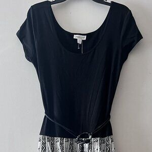 Coldwater Creek Short Sleeve Desert Print Dress Women's Petite Size 10 NWT